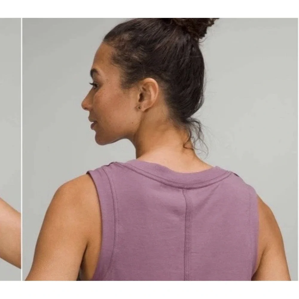 Lululemon‎ All Yours Tank Maxi Dress Pima Cotton Sleeveless Purple Size 10